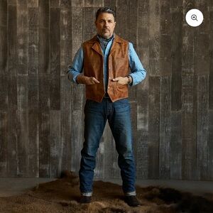 Coronado leather Men's Brown Leather Vest - Classic Casual Layering